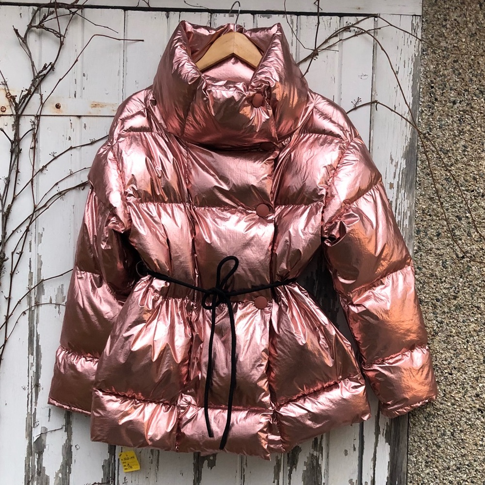 Canadian Classic Shiny Pink Puffer Jacket M NWT